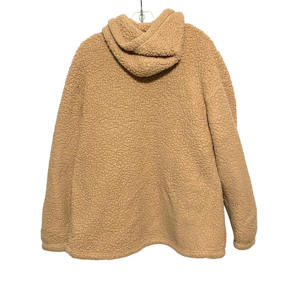 Hollister Sherpa Teddy Bear Coat Jacket Womens L Winter Cozy Indie Sleaze Fuzzy - Picture 3 of 7